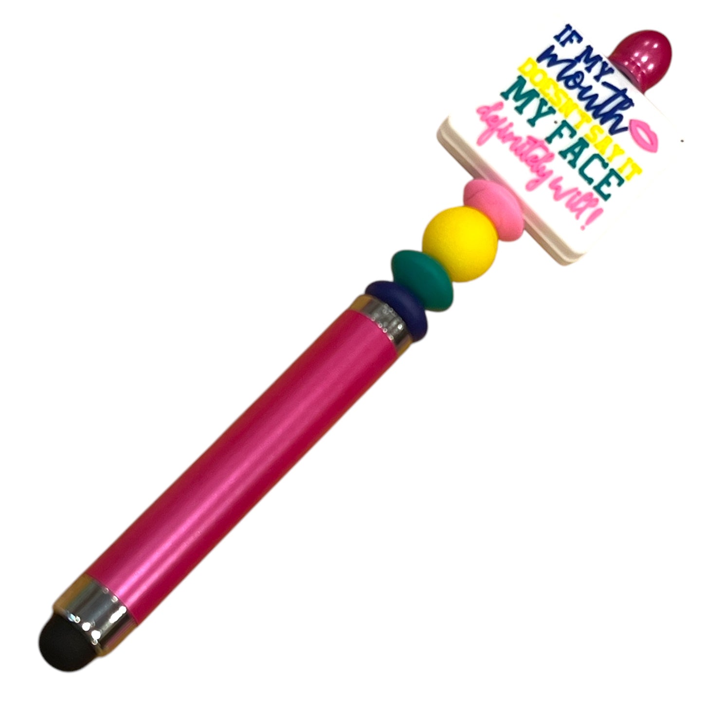Sarcastic Beaded Stylus - Funny Handmade Stylus with Decorative Beads