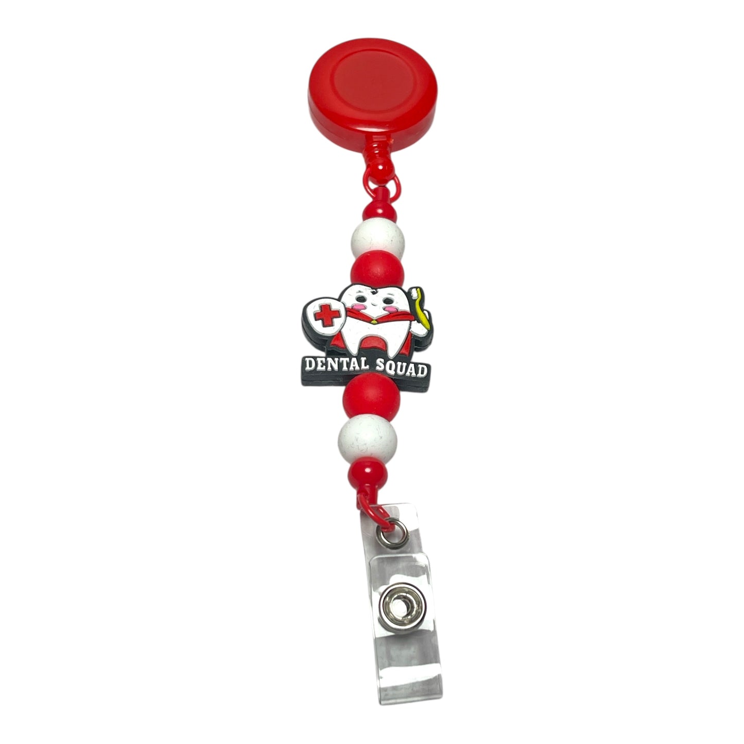 Cute Badge Reel for Dental Staff - Retractable ID Holder for Dentist & Hygienist