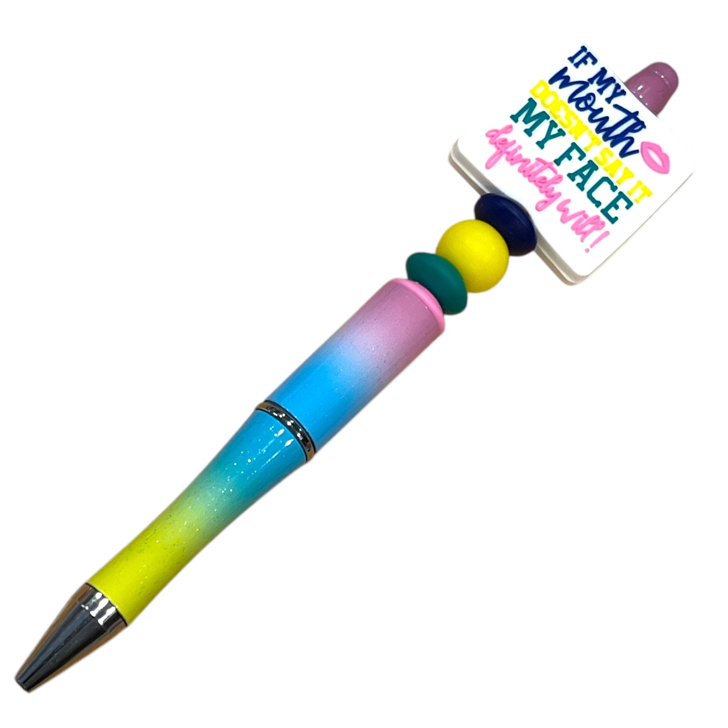 Sarcastic Beaded Pen - Funny Handmade Pen with Sassy Statement Beads