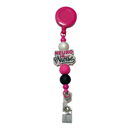 Neuro Nurse Retractable Badge Reel - Cute & Durable Nurse Accessory