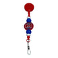 Ole Miss Beaded Badge Holder – Stylish & Durable Retractable ID Reel