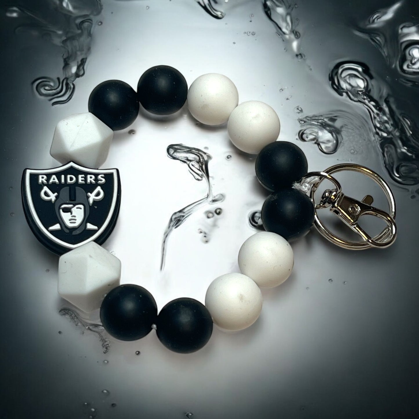 NFL-Inspired Raiders Wristlet Keychain - Perfect Gift for Fans