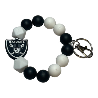 NFL-Inspired Raiders Wristlet Keychain - Perfect Gift for Fans