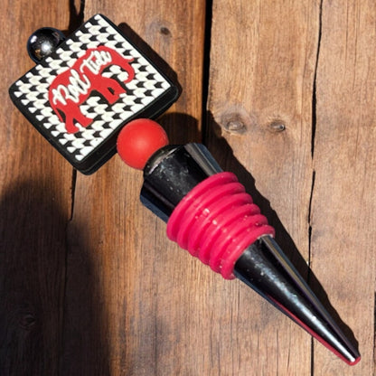 University of Alabama Beaded Wine Stopper - Crimson Tide Bar Accessory, Gift for Fans