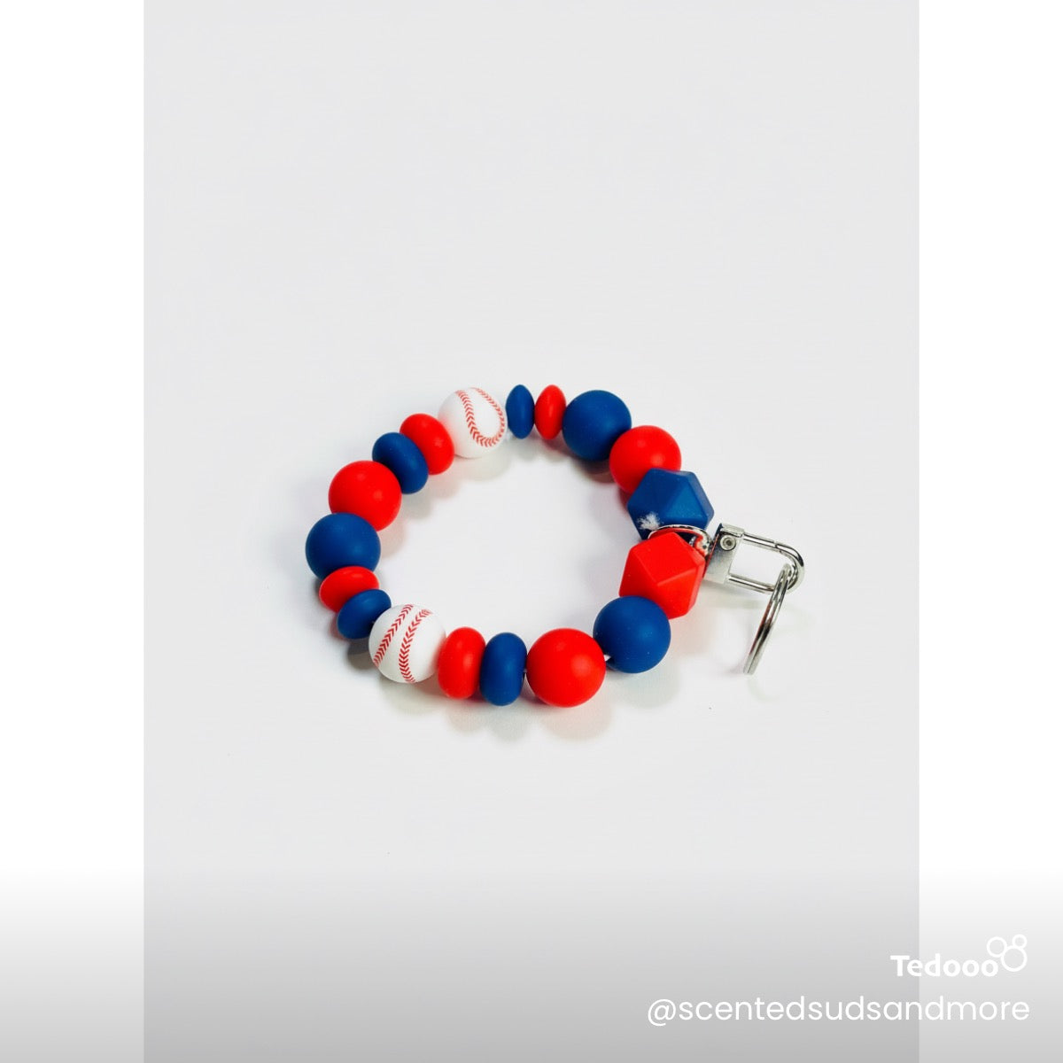 Beaded Wristlet Keychain for Baseball or Softball - Fun and Functional Keychain for Baseball or Softball Enthusiasts