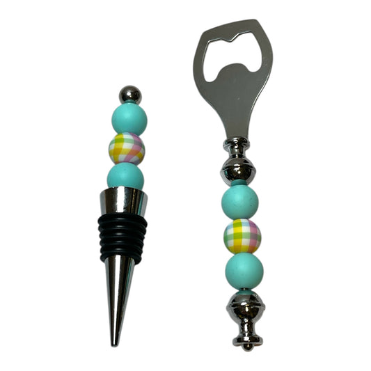 Beaded Wine Stopper & Bottle Opener Set – Beautiful Wine Gifts