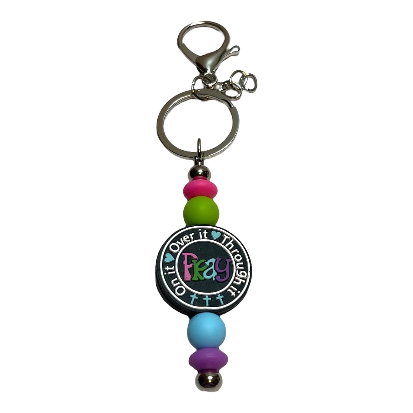 Beaded Religious Keychain - Faith-Inspired Keychain for Christians and Believers