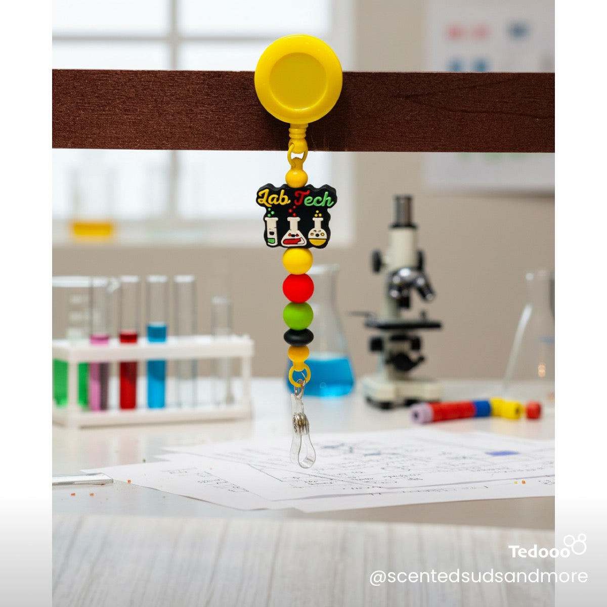 Beaded ID Badge Holders for Lab Techs | Unique & Trendy Designs