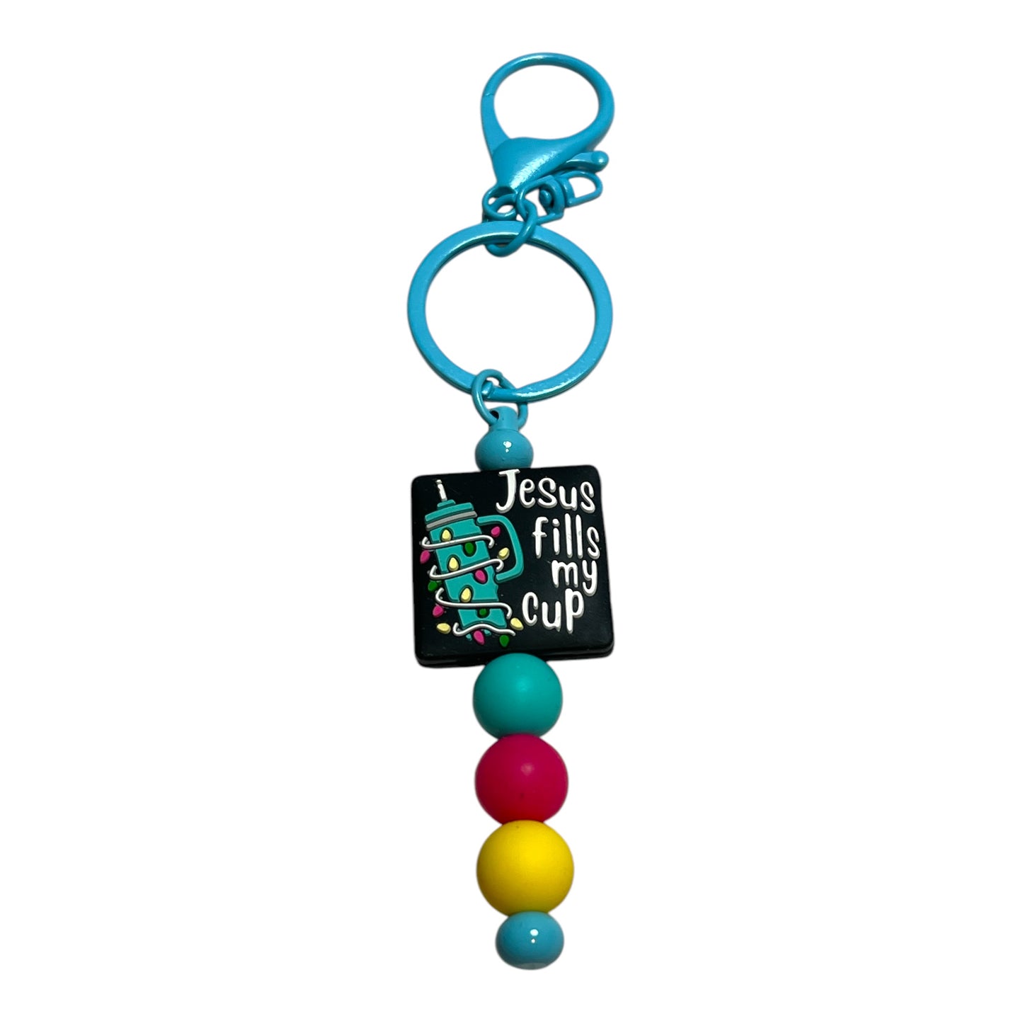 Beaded Religious Keychain - Faith-Inspired Keychain for Christians and Believers