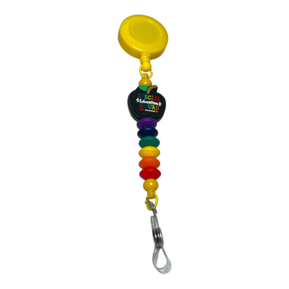 Beaded Teacher Badge Holder - Best Teacher Ever, Perfect Teacher Appreciation Gift