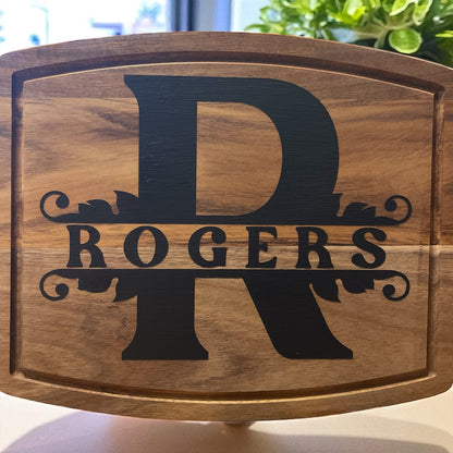 Rustic Hand Painted Wooden Sign 12x10 – Custom Family Name Home Décor