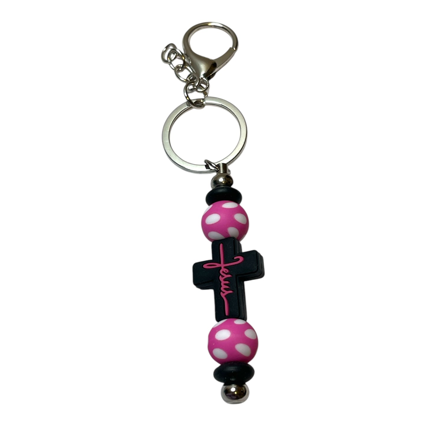 Beaded Religious Keychain - Faith-Inspired Keychain for Christians and Believers