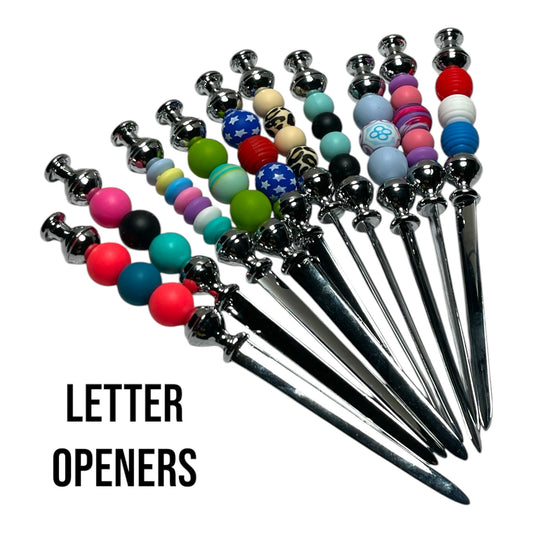 Handcrafted Beaded Letter Opener - Stylish Beaded Design for Office or Desk