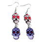 Bright Sugar Skull Earrings | Boho Jewelry | Día de los Muertos Inspired Gift