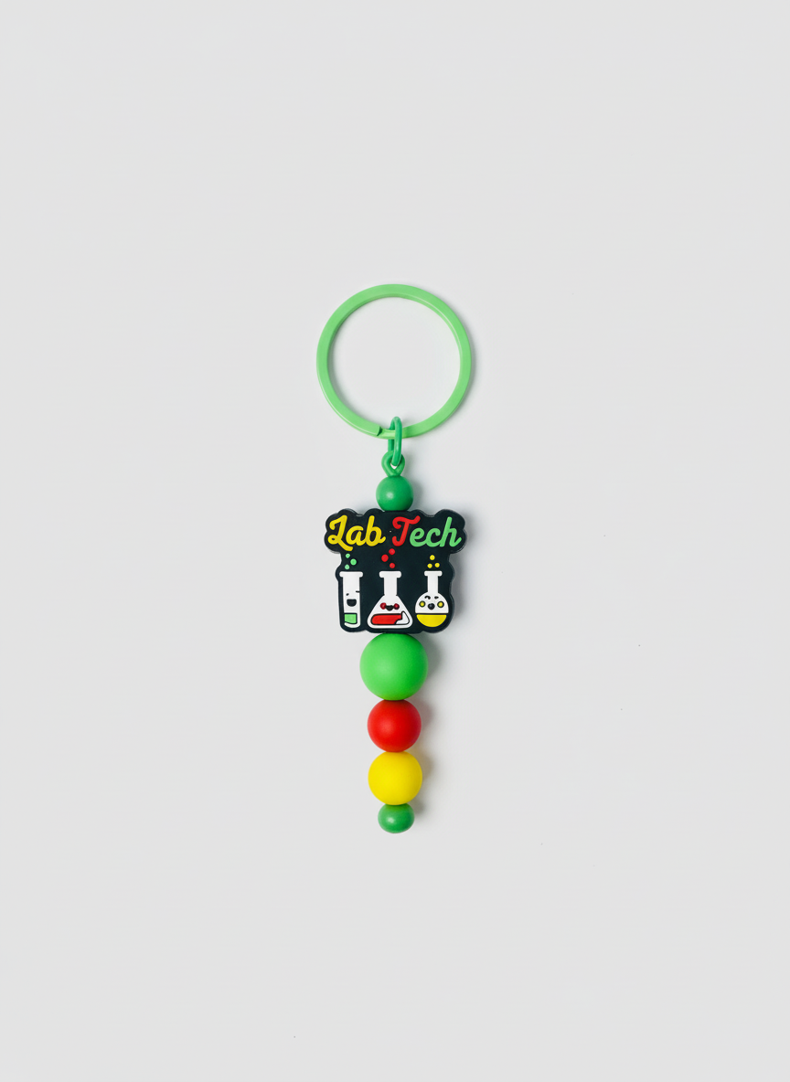 Beaded Accessories for Lab Techs – Keychains, Badge Reels & More