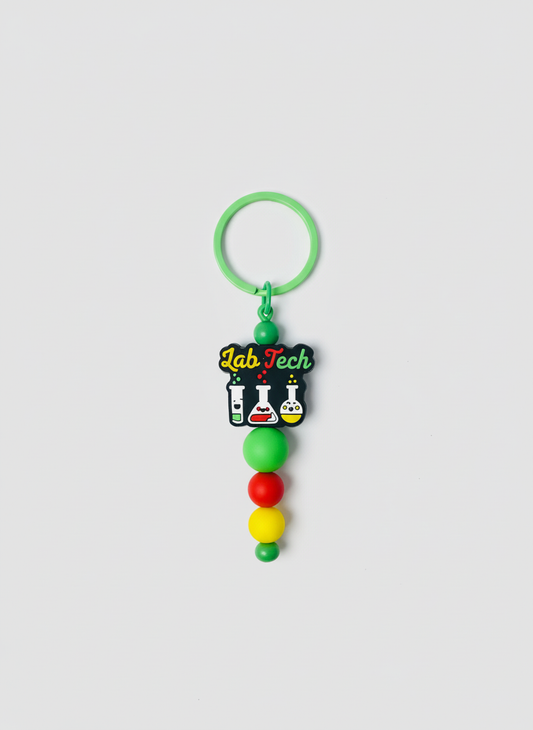 Beaded Accessories for Lab Techs – Keychains, Badge Reels & More
