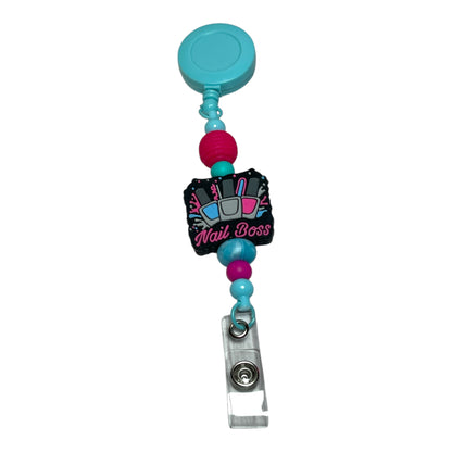 Badge Reel for Nail Artists - Fun Nail Tech Retractable ID Holder