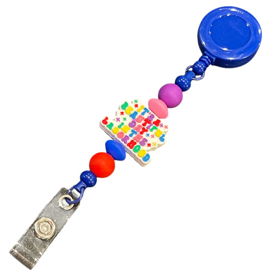 Labor & Delivery Beaded Badge Holder | Stylish & Durable ID Reel for L&D Nurses