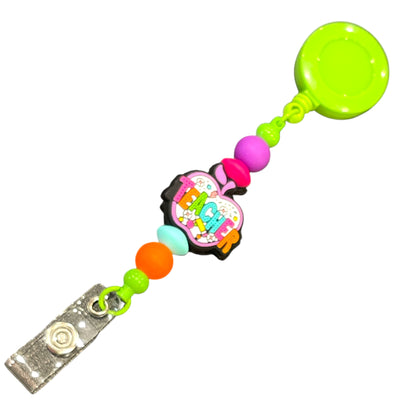 Beaded Teacher Badge Holder - Best Teacher Ever, Perfect Teacher Appreciation Gift