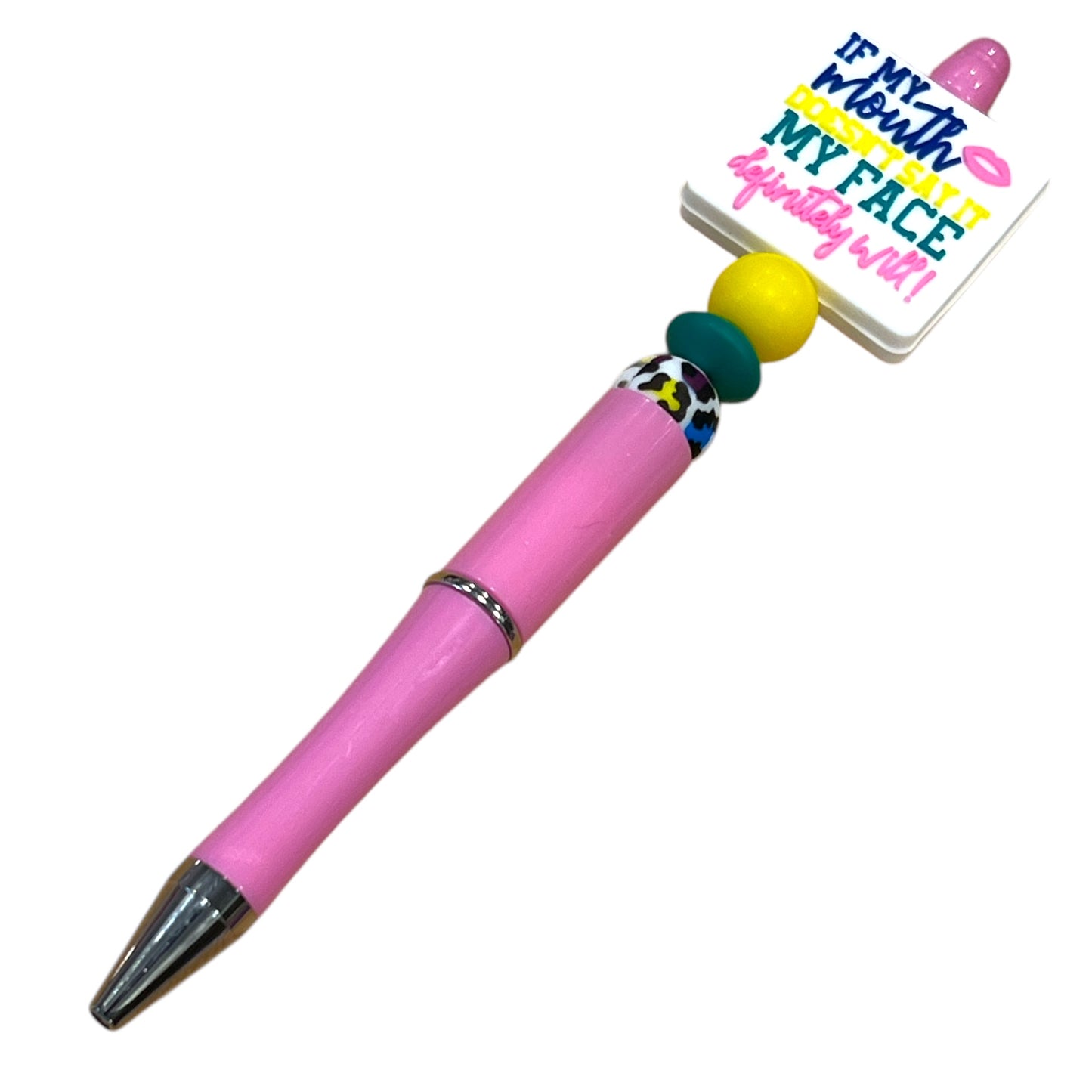 Sarcastic Beaded Pen - Funny Handmade Pen with Sassy Statement Beads