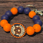 Auburn Beaded Wristlet Keychain - Unique War Eagle Fan Accessory, Game Day Essential