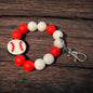 Beaded Wristlet Keychain for Baseball or Softball - Fun and Functional Keychain for Baseball or Softball Enthusiasts