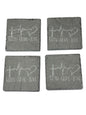 Faith, Hope, Love Coasters – 4 Piece Set