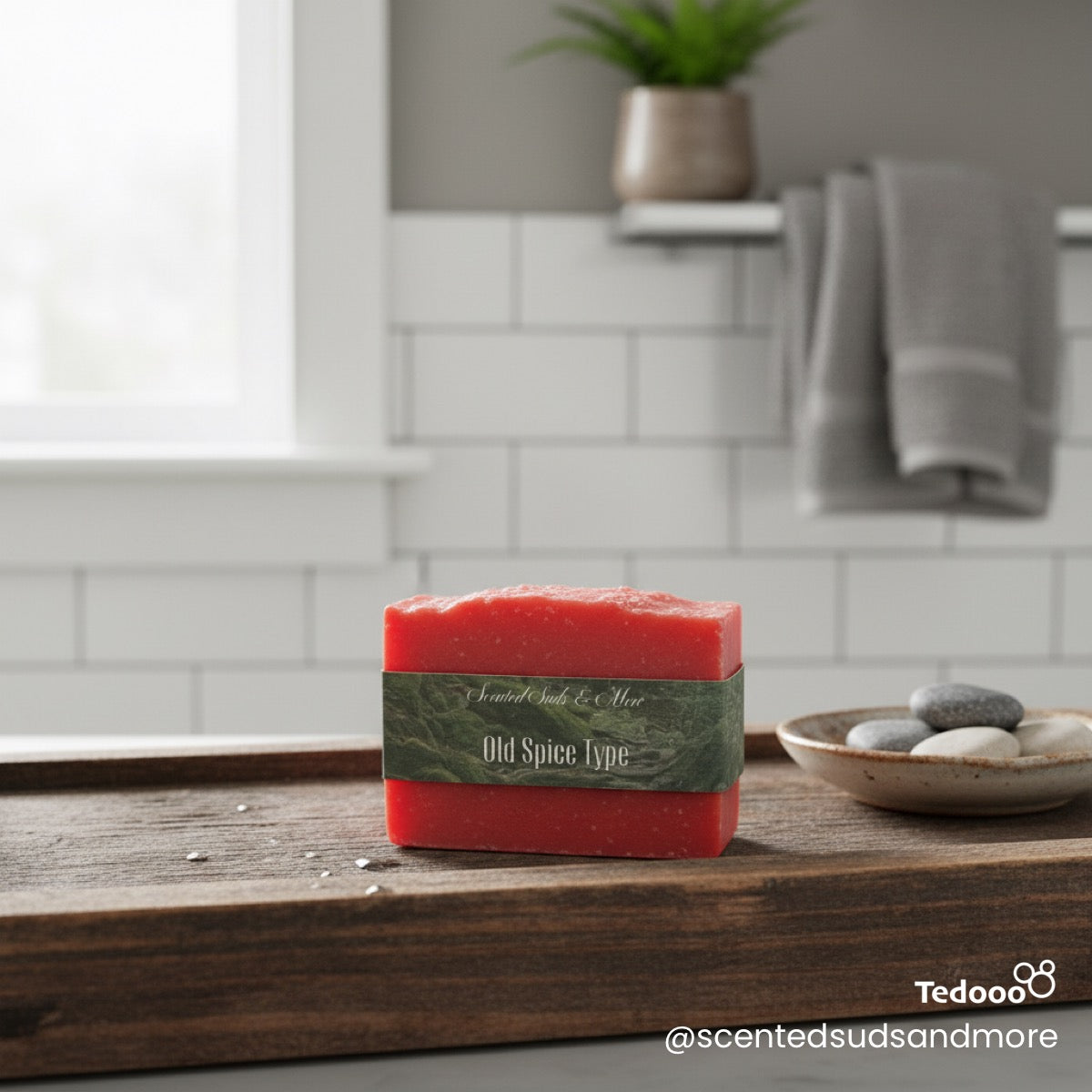 Handcrafted Cold Process Soap with Old Spice Type Fragrance - Masculine Scent Soap