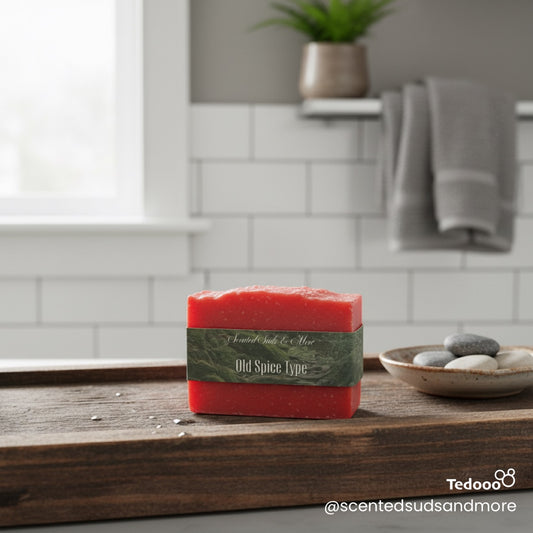 Handcrafted Cold Process Soap with Old Spice Type Fragrance - Masculine Scent Soap