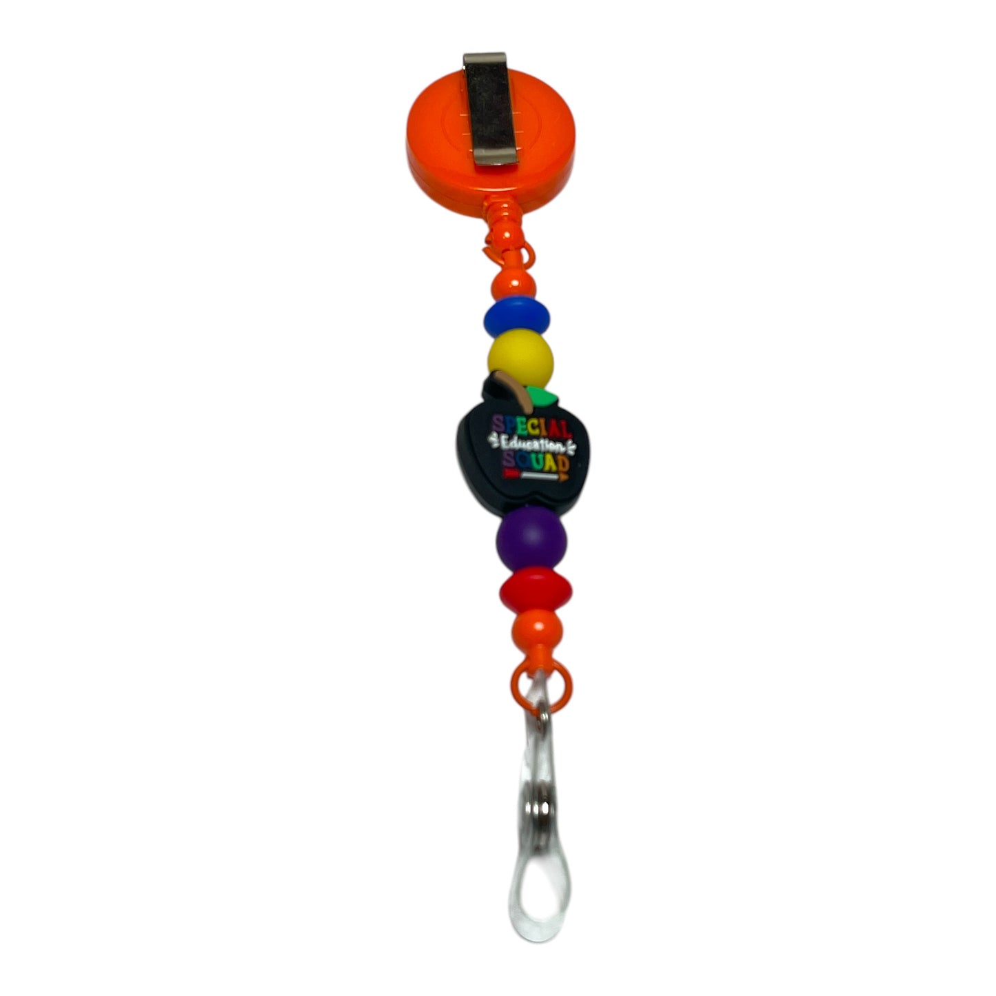 Beaded Teacher Badge Holder - Best Teacher Ever, Perfect Teacher Appreciation Gift