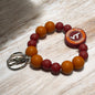 Virginia Tech Beaded Wristlet - Handmade Wristlet for Hokies Fans