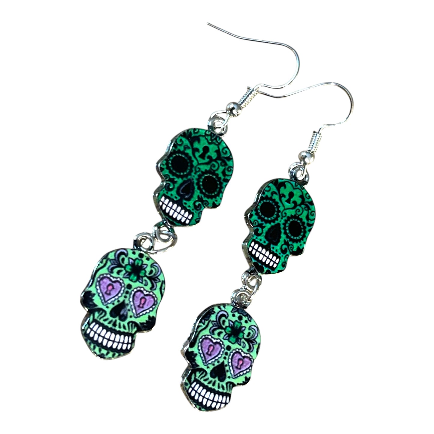 Bright Sugar Skull Earrings | Boho Jewelry | Día de los Muertos Inspired Gift