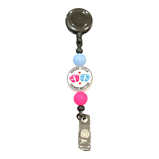 NICU Beaded Badge Holder | Cute & Durable ID Reel for Nurses & Healthcare Workers