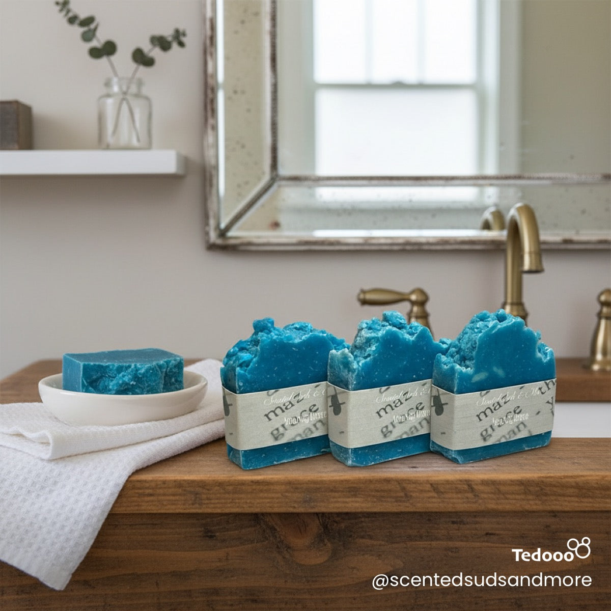 Amazing Grace Natural Handmade Soap - Hot Process Skincare Bar, Perfect Gift Idea