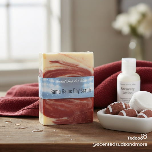 Handcrafted Bama Game Day Goat's Milk Soap - Cold Process Bar for Roll Tide Fans