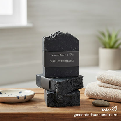 Vanilla Cashmere Charcoal – Handmade Soap with Warm & Luxurious Fragrance