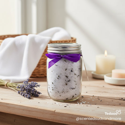 Lavender Bath Salts – Soothing Spa Soak for Relaxation & Self Care - 12oz