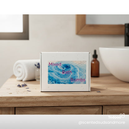 Mixed Bath Bombs - Assorted Scents for Relaxing Bath Experience