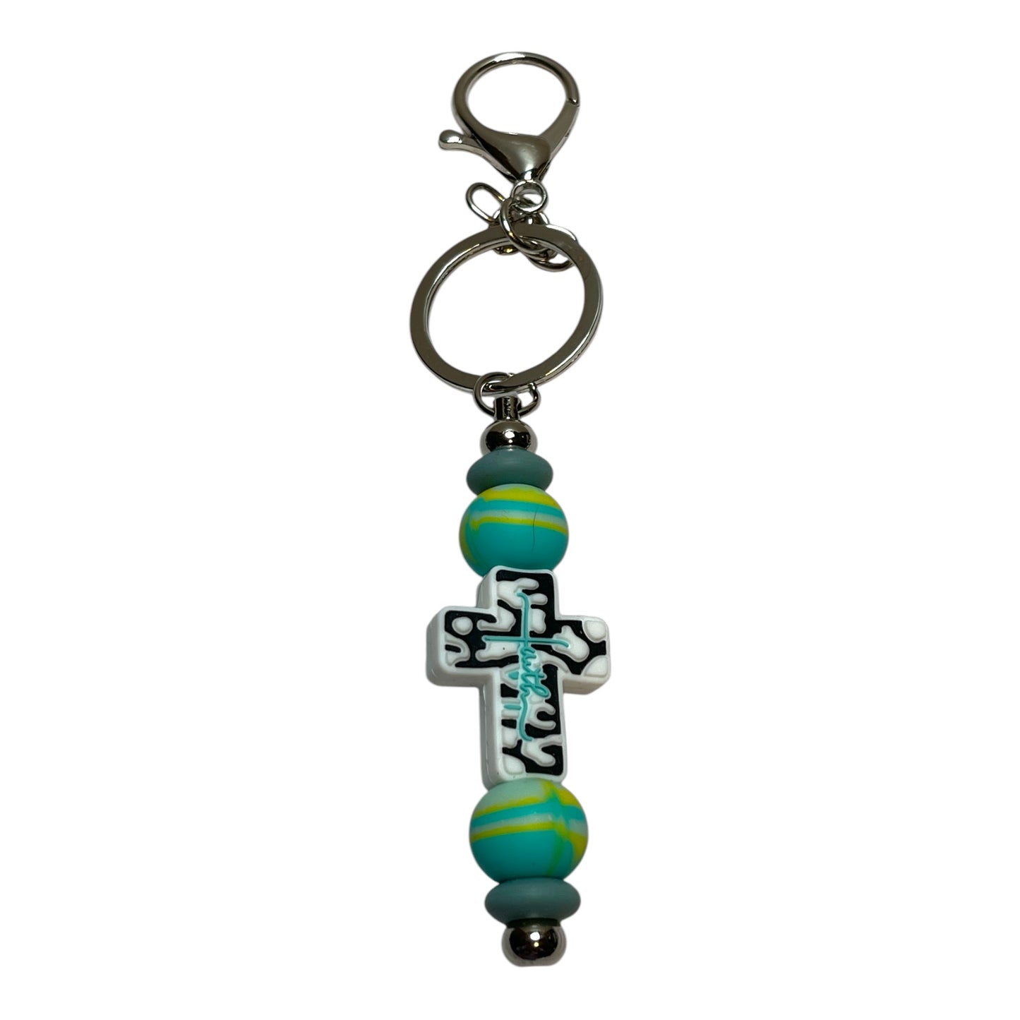 Beaded Religious Keychain - Faith-Inspired Keychain for Christians and Believers