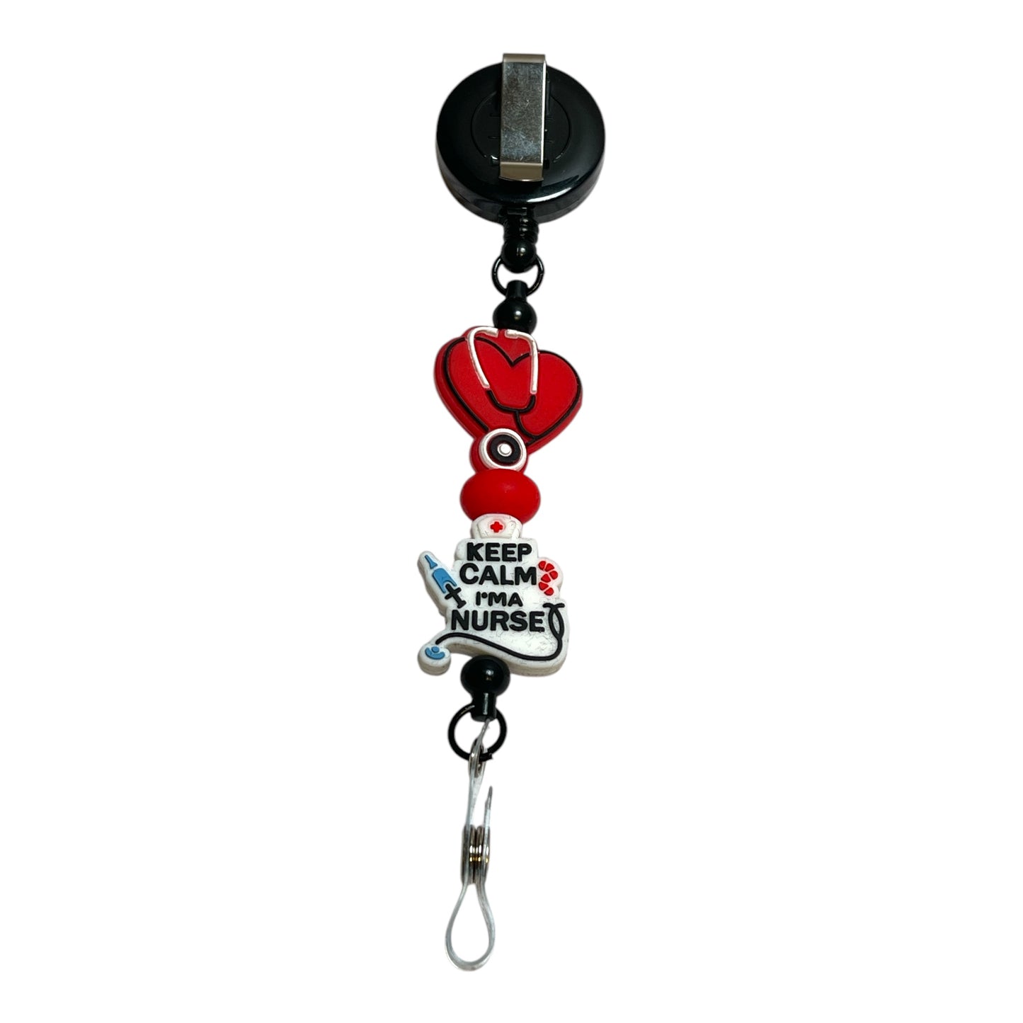 Healthcare Worker Badge Holder - Stylish Retractable ID Reel for Medical Professionals