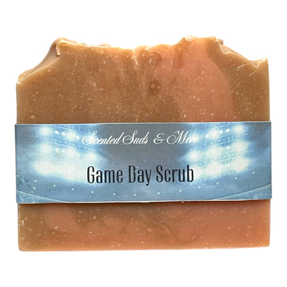 Game Day Scrub - Natural Goat's Milk Soap Bar, Handmade Cold Process Soap for Fans