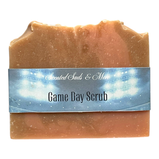 Game Day Scrub - Natural Goat's Milk Soap Bar, Handmade Cold Process Soap for Fans