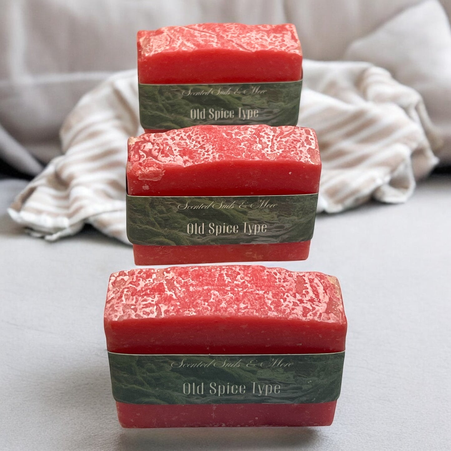 Handcrafted Cold Process Soap with Old Spice Type Fragrance - Masculine Scent Soap