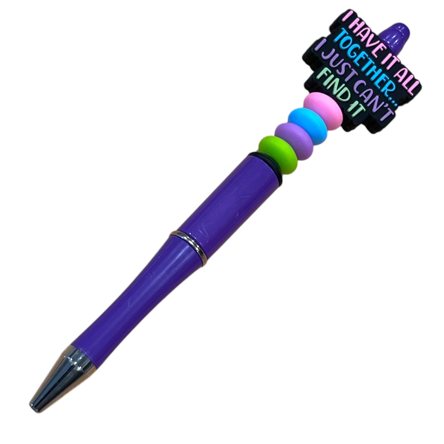 Sarcastic Beaded Pen - Funny Handmade Pen with Sassy Statement Beads