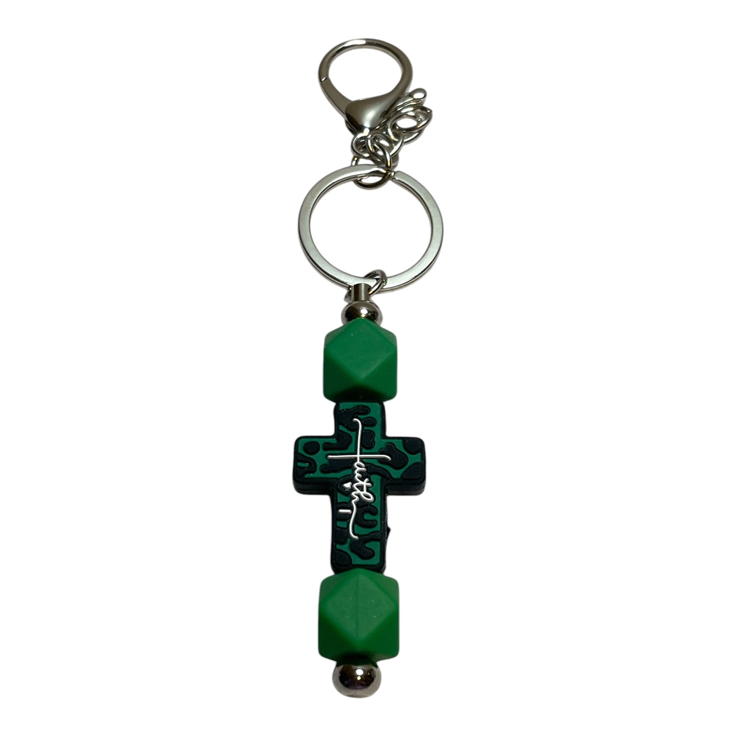 Beaded Religious Keychain - Faith-Inspired Keychain for Christians and Believers