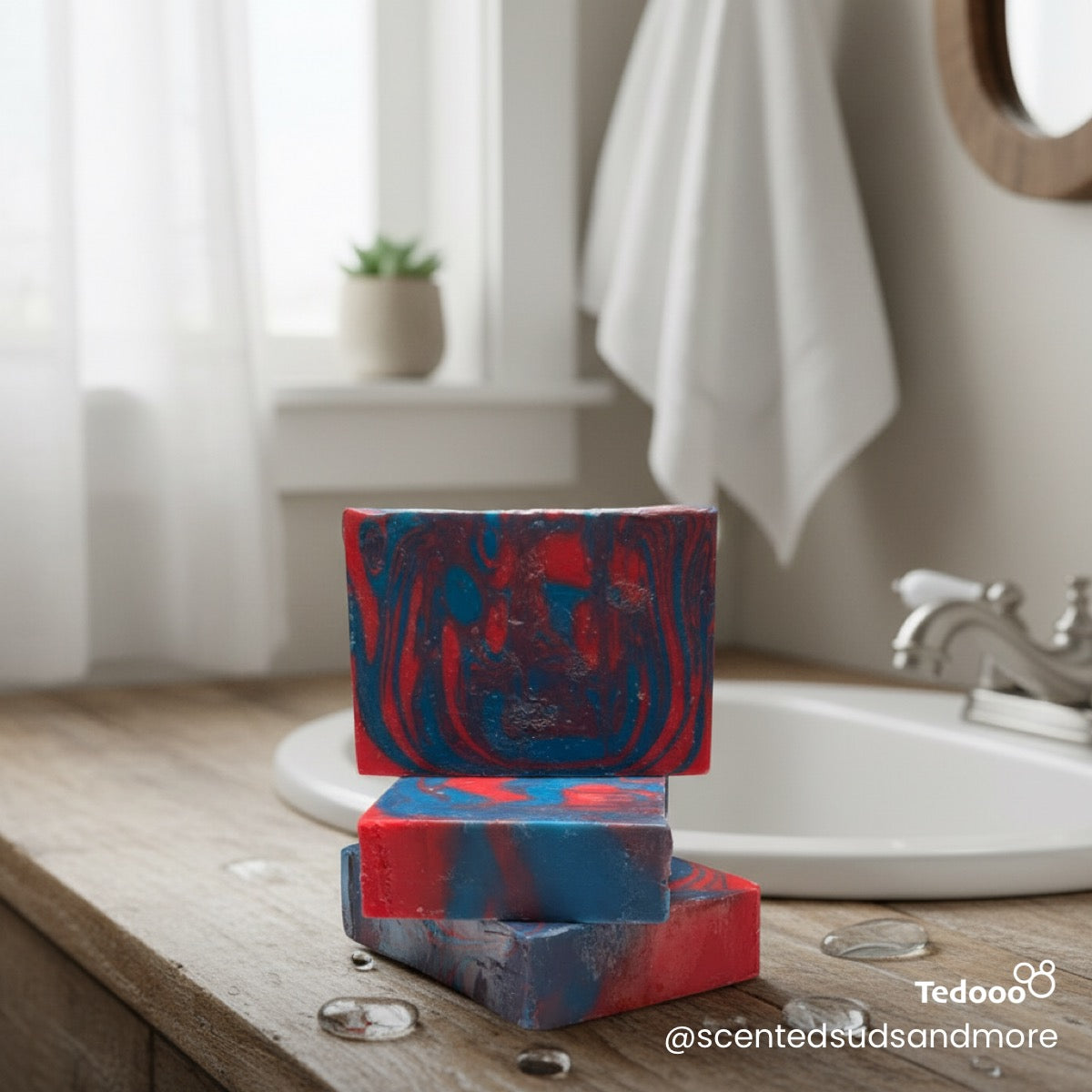 Ole Miss Rebels Cold Process Goat’s Milk Soap - Custom Handcrafted Soap for Fans