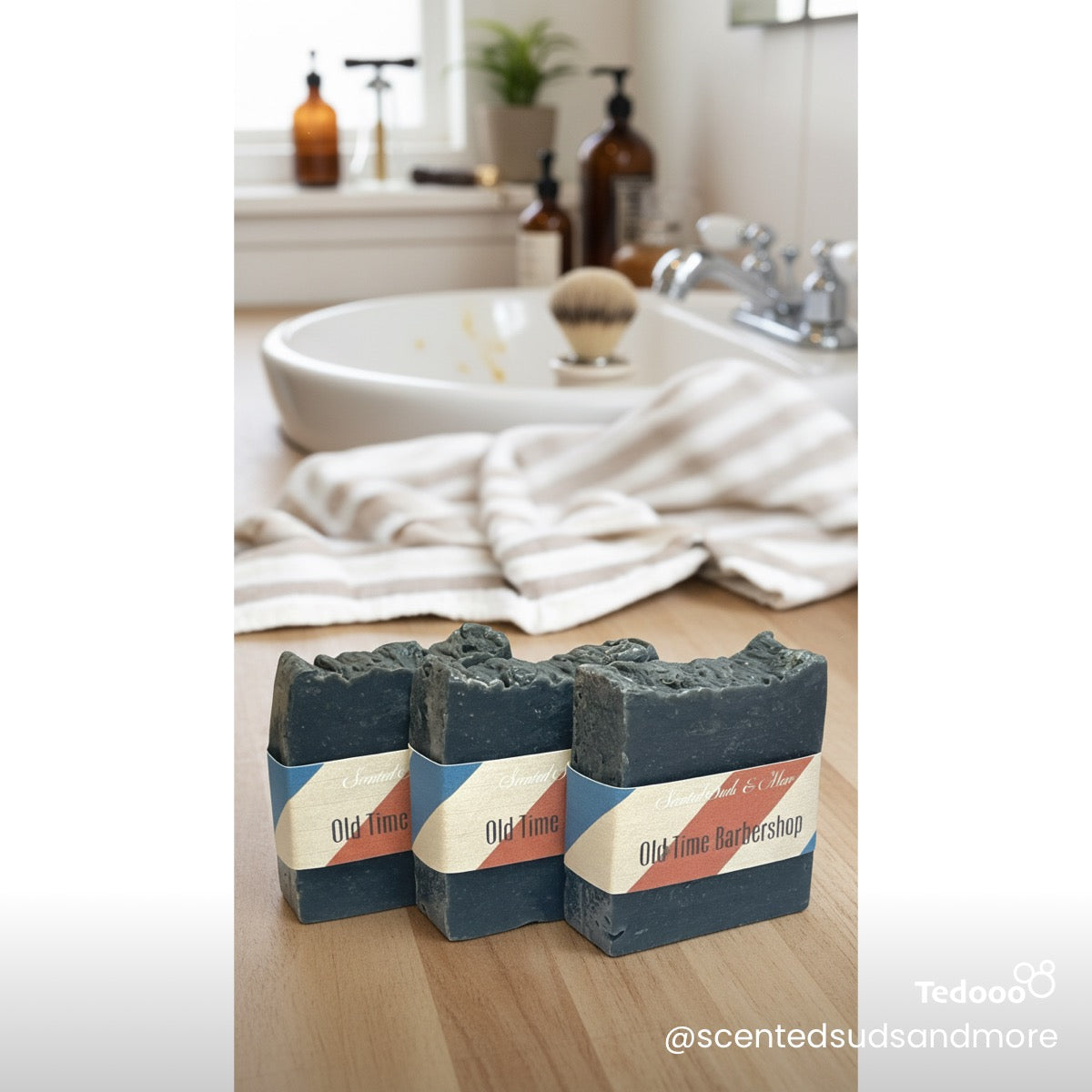 Old-Time Barbershop Soap - Handcrafted Soap with Classic Barber Shop Fragrance
