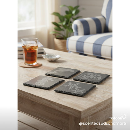 Faith, Hope, Love Coasters – 4 Piece Set