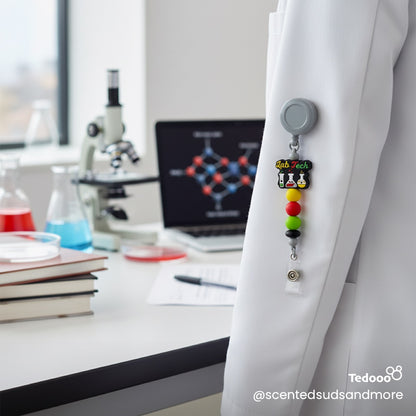 Beaded ID Badge Holders for Lab Techs | Unique & Trendy Designs