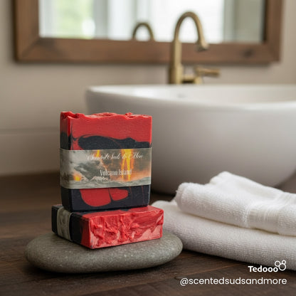 Volcano Island Scented Goat's Milk Soap - Nourishing & Tropical Freshness